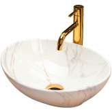 Countertop washbasin Humberto marble / gold