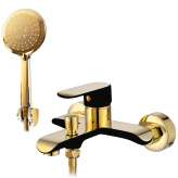 Bathtub faucet Arredondo black / gold