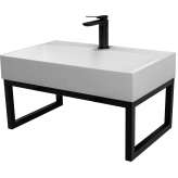 Countertop washbasin Puckett white 60 cm frame