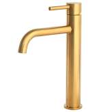 Basin faucet Berlina brushed gold high