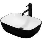 Countertop washbasin Arely white / black