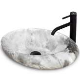 Countertop washbasin Janiah grey