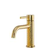 Basin faucet Berlina pattern gold low