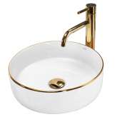 Countertop washbasin Della gold edge