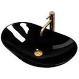 Countertop washbasin Briley black shiny