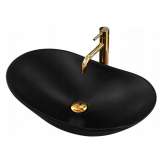 Countertop washbasin Briley black mat