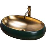 Countertop washbasin Dallas green / gold