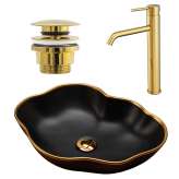 Set of sink / faucet / stopper Berlina + Thompson