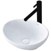 Countertop washbasin Humberto white / black