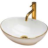 Countertop washbasin Humberto gold edge
