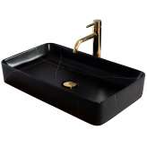 Countertop washbasin Miles black stone