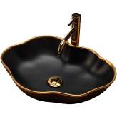 Countertop washbasin Thompson black / gold