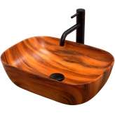 Countertop washbasin Arely wood