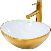 Countertop washbasin Humberto mini gold / white