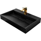 Countertop washbasin Puckett black 70 cm