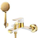 Bathtub faucet Arredondo white / gold