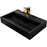 Countertop washbasin Puckett black 60 cm