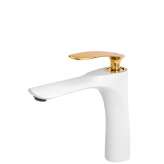 Basin faucet Yadira white low