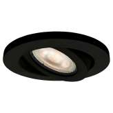 A recessed luminaire Brent movable round black IP20
