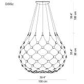 LED hanging lamp made of polycarbonate and steel Timra