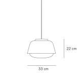 Pendant lamp made of glass and steel Verendin