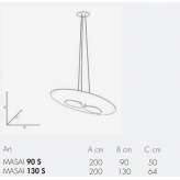 Aluminum LED hanging lamp with dimmable function Sobral