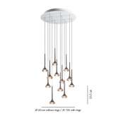 Crystal LED hanging lamp Zillmere
