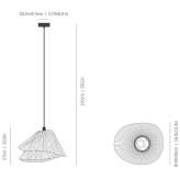 LED hanging lamp made of stainless steel Elwood