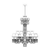 Crystal chandelier with Swarovski® crystals Yarove
