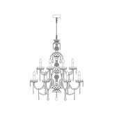 Crystal chandelier with Swarovski® crystals Keskin