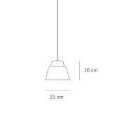 Brass and steel hanging lamp Ryde