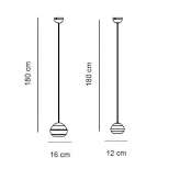 LED hanging lamp made of glass Radna