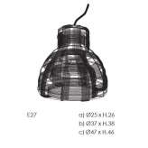 Pendant lamp made of woven iron wire Combrand