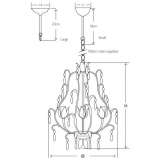 Metal chandelier Holcomb