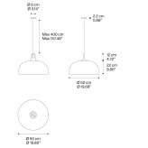 Metal LED hanging lamp Tela