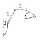 Adjustable metal LED wall lamp with swing arm Pegnitz