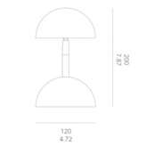 Regulowana aluminiowa lampa stołowa LED Unken
