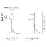 Adjustable LED table lamp in steel and aluminum Sidzina