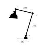 Adjustable LED table lamp with metal arm and swing arm Pegnitz