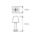 Cordless brass LED table lamp Gniazdow