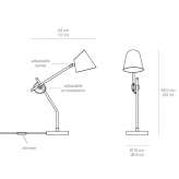 Adjustable LED table lamp Carucedo
