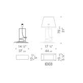 Iron table lamp Ainring