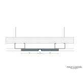 Ceiling built-in lighting profile for LED modules Pinson