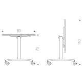 Conference table with foldable top and wheels Jihlava