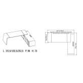 L-shaped desk with shelves Tullinge