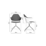 Swivel office chair with armrests Cochrane
