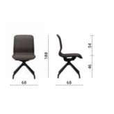 Swivel mesh office chair with armrests Joseni