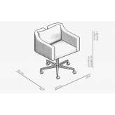 Upholstered office chair Ghioca