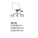 Swivel office chair on wheels with a base with 5 arms Meaulte