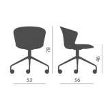 Fabric office chair with 4-arm base Radnevo